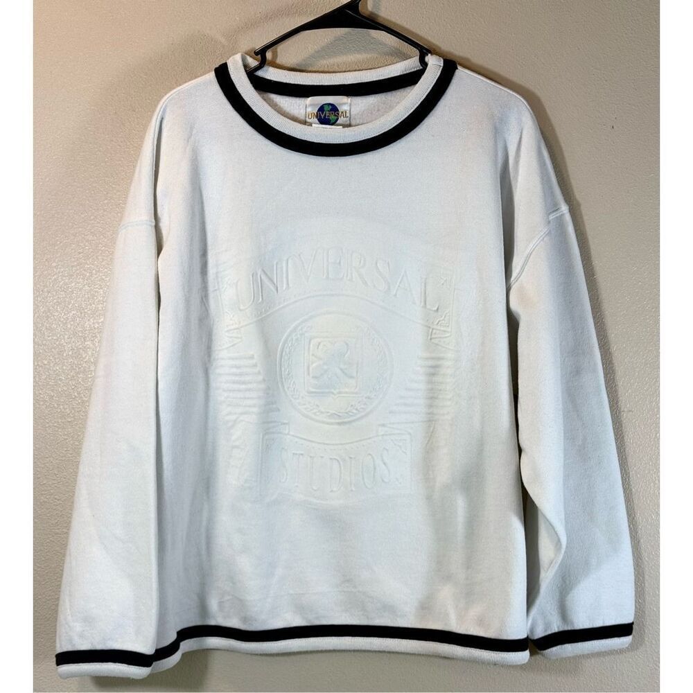 Vintage Universal Studios Crewneck White Sweatshirt Made in USA Unisex XL